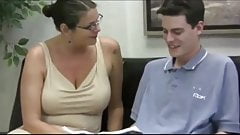 Naughty stepmom gives handjob